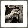 Violin And Pearls Framed Print