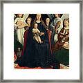 Virgin And Child With Saints, Circa 1509 Framed Print