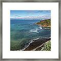 Vivid Bluff Cove In Spring Panorama Framed Print