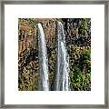 Wailua Falls, Kauai, Hawaii, Usa Framed Print