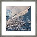Wales Winter Snow Mountain Sunburst Framed Print