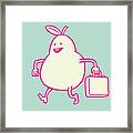 Walking Pear Framed Print