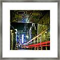 Wall Art And Tail Light At Night Framed Print