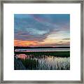 Wando River Golden Sunset Sky Framed Print