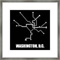 Washington, D.c. Square Subway Map Framed Print