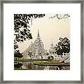 Wat Rong Khun Temple Grounds In The Framed Print