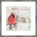 Watercolor Northern Cardinal Photograph Framed Print