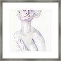 Watercolour Portrait Of A Beautiful Girl Framed Print