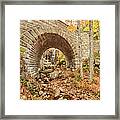 Waterfall Bridge, Autumn, Acadia Framed Print