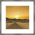 Way To Snowy Mountains Framed Print