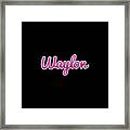 Waylon #waylon Framed Print