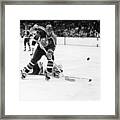 Wayne Gretzky Skating With The Puck Framed Print