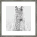 Wedding Dress In Black Frame Framed Print