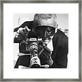 Weegee Fellig Behind The Camera Wearing Framed Print