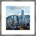West Kowloon Under Construction In Hong Framed Print