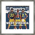 West Virginia Steve Slaton, Qb Pat White, And Owen Schmitt Sports Illustrated Cover Framed Print