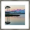 Western Lake Sunrise Framed Print