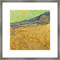 Wheatfield With A Reaper. Framed Print