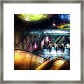 Whispering Your Name In A Deserted Subway Framed Print