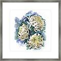 White Chrysanthemum Flowers Framed Print