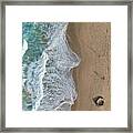 White Foam Framed Print