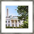 White House And Washington Monument Framed Print