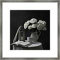 White Peony Framed Print