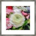White Rose Blur Abstract Framed Print