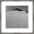 White Sands New Mexico Waves In Black And White Framed Print