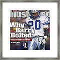 Why Barry Bolted The Inside Story Sports Illustrated Cover Framed Print
