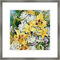 Wild Flowers And Daylilies Framed Print