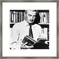 William Faulkner In His Library Framed Print