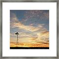 Windmill At Sunset 05 Framed Print