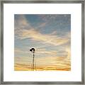 Windmill At Sunset 06 Framed Print