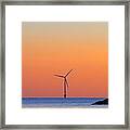 Windmill In The Pacific Ocean Framed Print