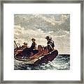 Winslow Homer Breezing Up -a Fair Wind-. Date/period 1873 - 1876. Painting. Framed Print