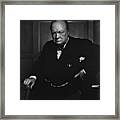 Winston Churchill Portrait - The Roaring Lion - Yousuf Karsh Framed Print