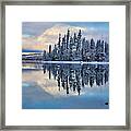 Winter Colors On Lake Wenatchee Framed Print