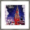 Winter In Red Square Framed Print