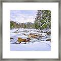 Winter On The Swift River. Framed Print