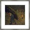 Winter - The Faggot Gatherers, 1868-75 Framed Print