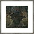 Witch Of The Forest With Her Crows Framed Print
