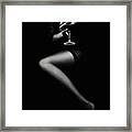 Woman Holding Red Wine Framed Print