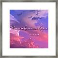 Woman Is Framed Print