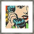 Woman On The Telephone Framed Print