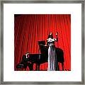 Woman Singing On Stage Accompanied By Framed Print