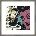 Woman Watching Couple At Supper Club Framed Print
