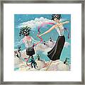 Woman Wearing Full Slip Framed Print