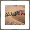 Women Fetching Water From The Sparse Framed Print