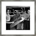 Women Working In Factory Framed Print